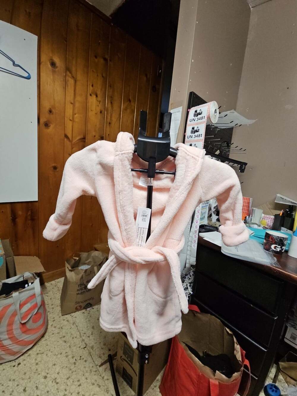 (531) Baby Gap Hooded Robe Size 3 Years Pink
